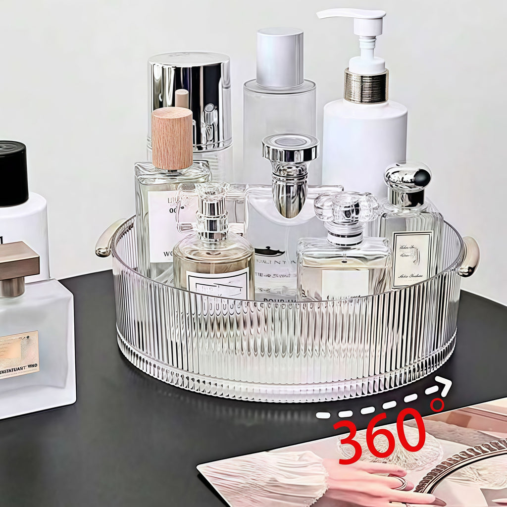 Cross-border Daifa Cosmetics Storage Box Rotating Storage Shelf Kitchen Spice Rack Desktop Turntable Bathroom Storage Box