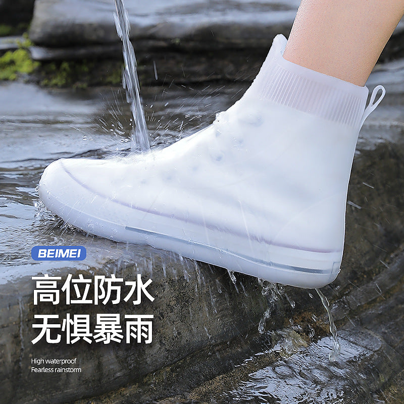 Rain Boots Men And Women Waterproof Rain Boots Rain Non-slip Thick Wear-resistant Silicone PVC Travel Water Shoes Rain Shoes Wholesale