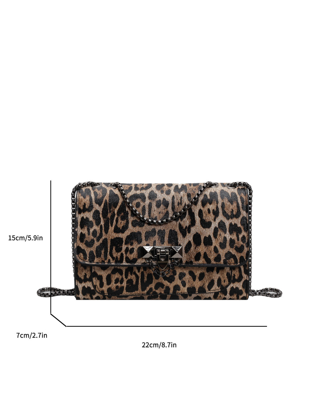 Internet Celebrity Leopard Print Bag For Women 2024 New Fashion Single Shoulder Small Square Bag High-End Western Style Niche Design Crossbody Bag