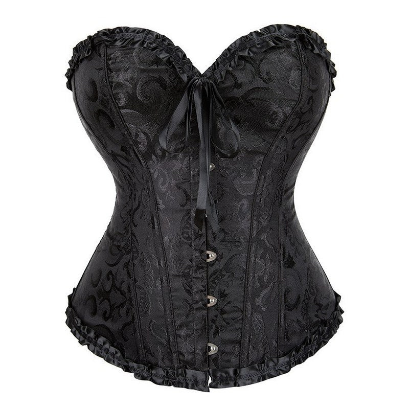Multicolor Large Size Jacquard With Lace European And American Sexy Palace Corset Shapewear Bridal Corset Dress