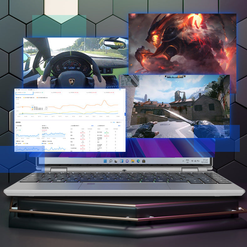 Four-In-One Touch Screen Laptop 14inch Pc Tablet Two-In-One Cross-Border Business Office Thin And Light Laptop