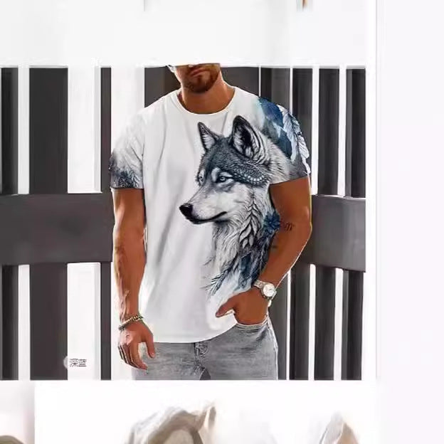 PaTTern Animal ReTro VinTage Casual SubculTure Men's 3D PrinTeD T-shirT T-shirT SporTs OuTDoor VacaTion Going OuT T
