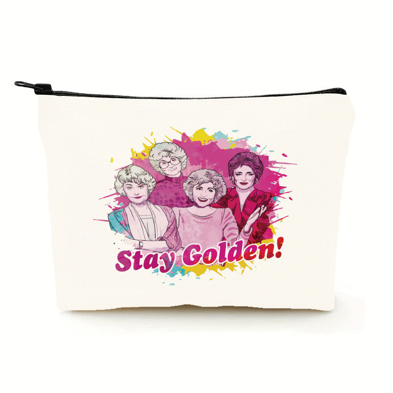 Beautiful Printed Cosmetic Bag, Travel Essential Lightweight Makeup Organizer, Multi-functional Coin Wallet