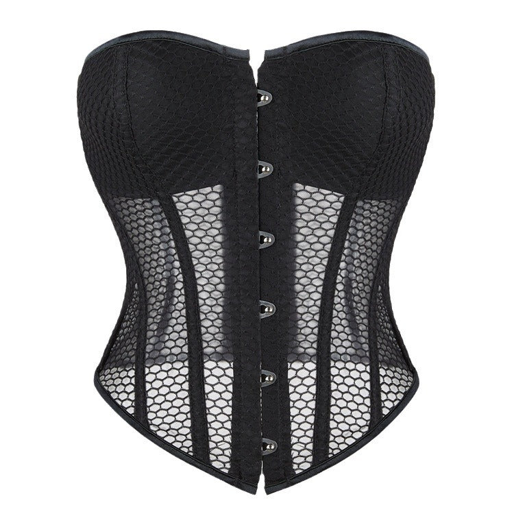 New Style Mesh Summer Breathable Palace Body Shaping Top With Cup Amazon Aliexpress Cross-Border E-Commerce Supply