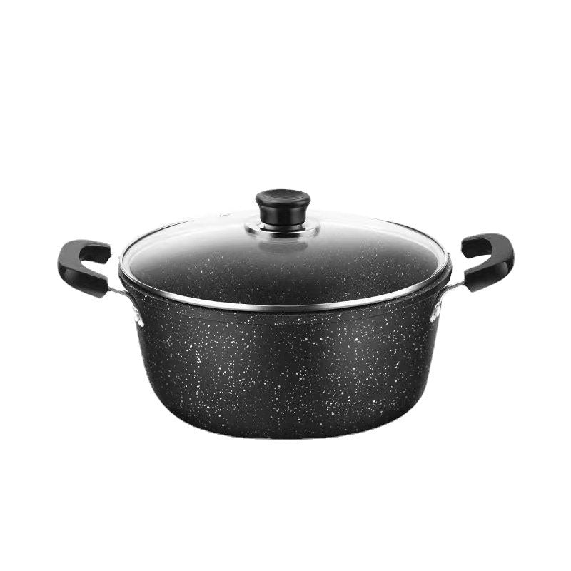 New Type Of Medical Stone Soup Pot, Non-Stick Pot, Household Noodle Soup Pot, Large-Capacity Double-Eared Pot, Induction Cooker, Gas Stove, Universal