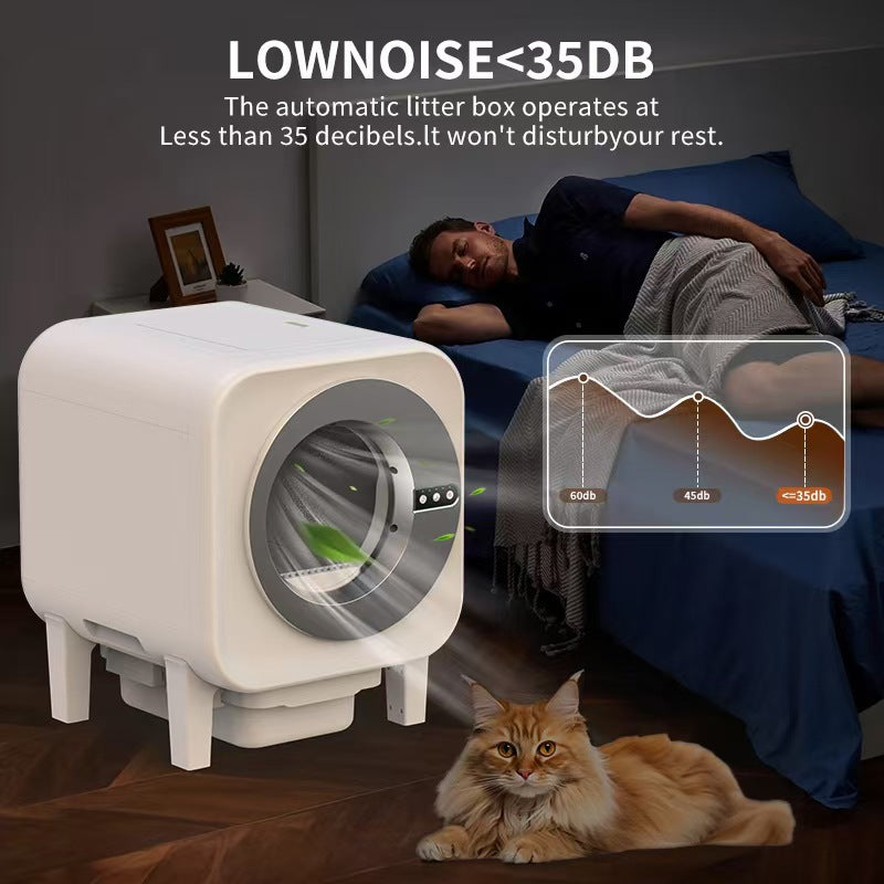 Cross-Border Smart Cat Litter Box Fully Enclosed Extra Large Automatic Cat Toilet Smart Cat Litter Box Self-Cleaning Odor Cat Litter Box