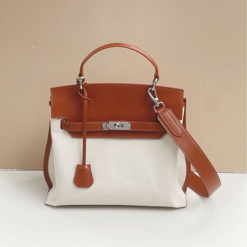 Bag Women's Large Capacity 2025 Summer High-end Texture Kelly Bag Fashionable Niche Design Portable Single Shoulder Crosbody Bag