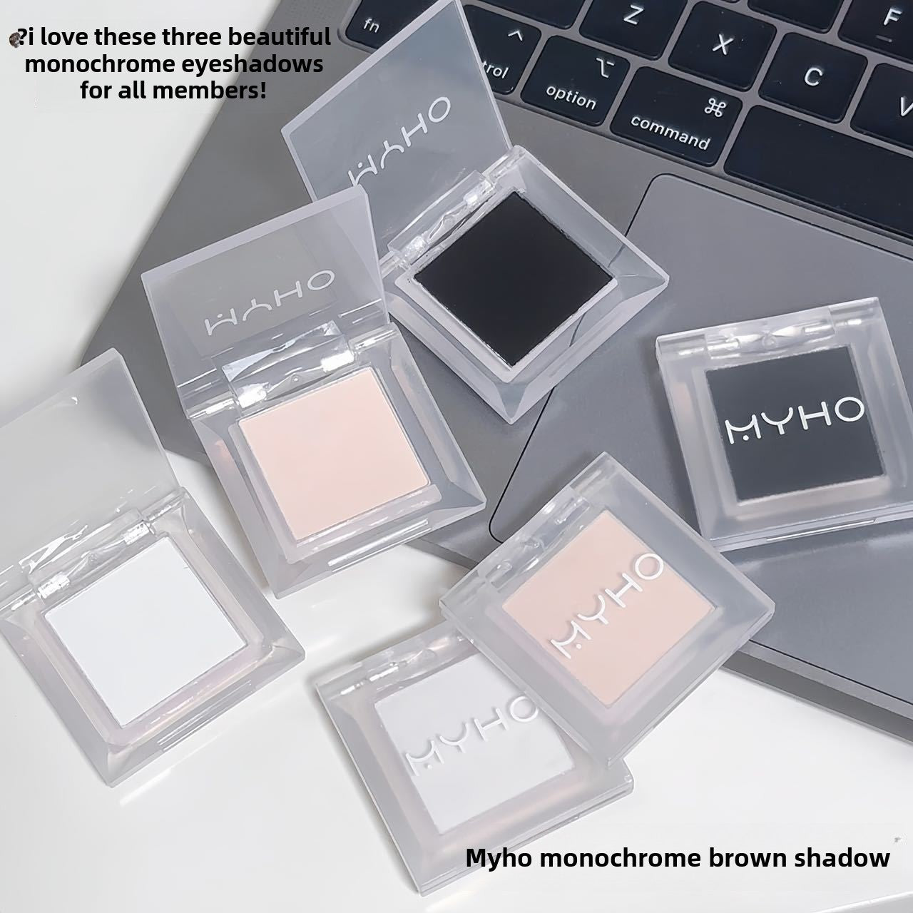 MYHO Monochrome Matte High Gloss Smoked Eyeshadow Plate Silty Fine Long-lasting Color Natural Brightening Dopamine Eyeshadow
