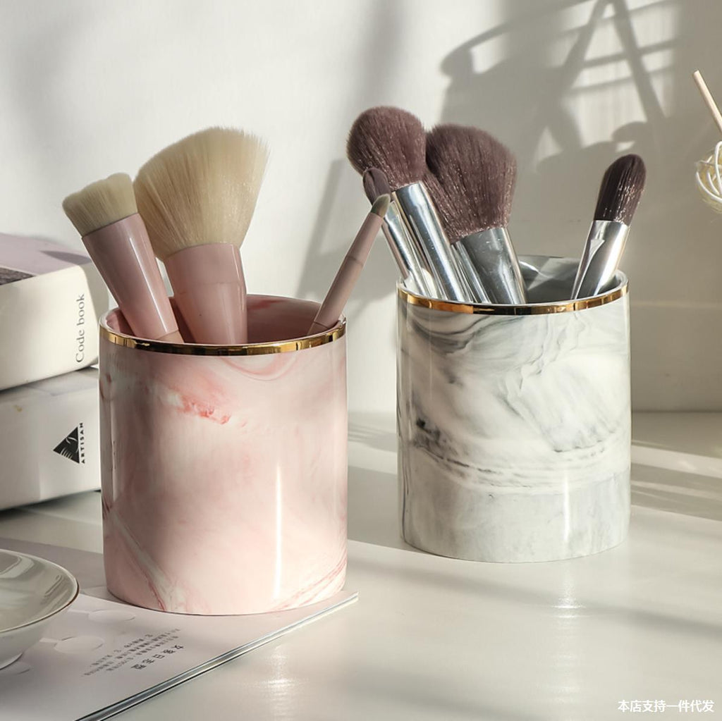 Makeup Brush Storage Tube Desktop Beauty Brush  Storage Box Brush Bucket