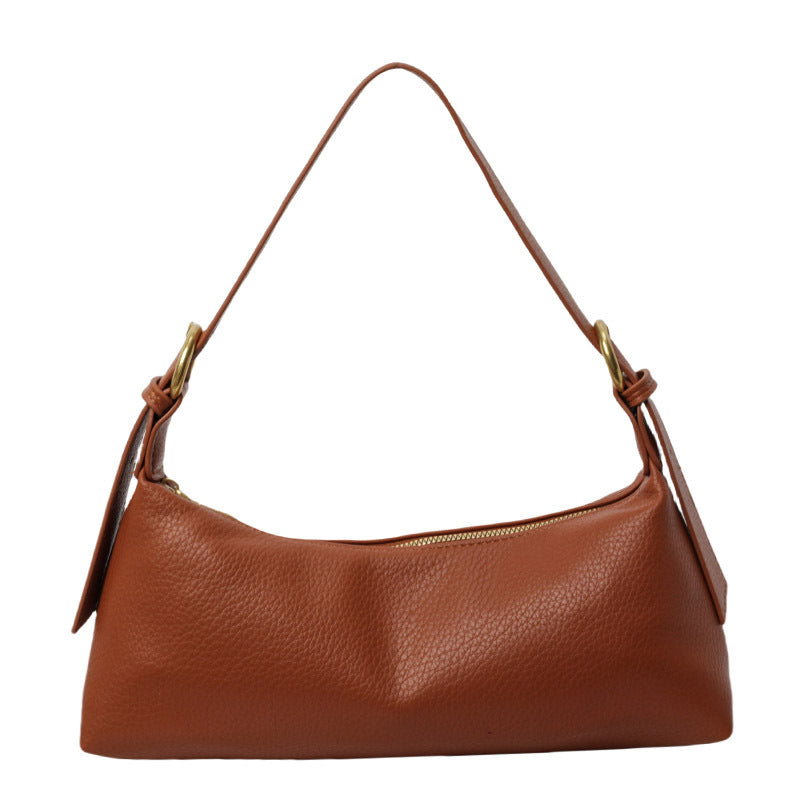 Vintage Niche Design Bag Women's Autumn And Winter 2025 New Fashionable One-shoulder Underarm Bag Soft Leather Texturized Crossbody Bag