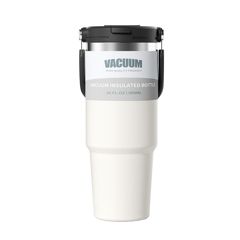 Cross-Border Insulated Cup 30oz Car Cup Stainless Steel Portable Giant Vacuum Straw Cold