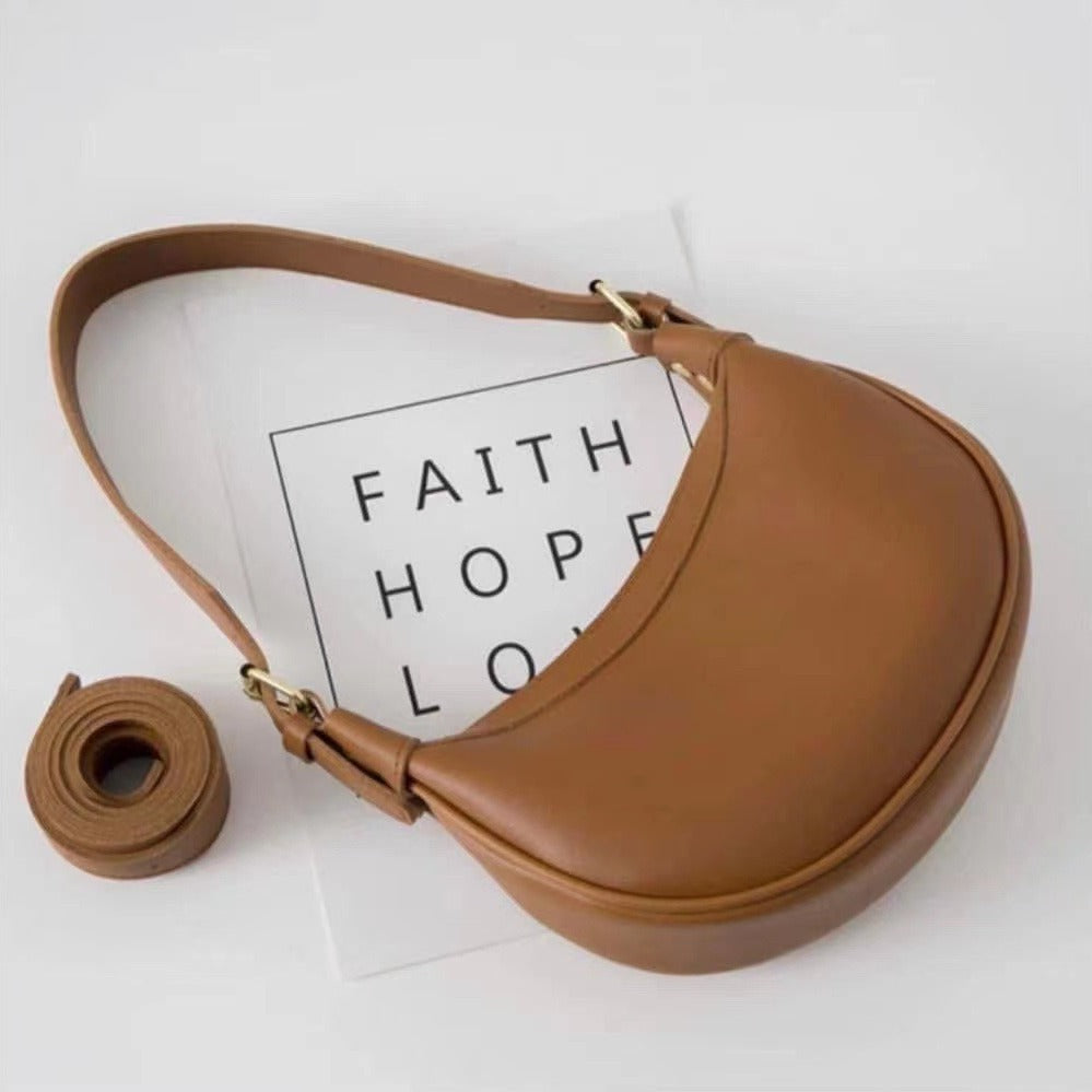 Bag Women's 2025 Niche Design New Casual Commuter Crescent Bag Crossbody All-match High-end Saddle Dumpling Bag