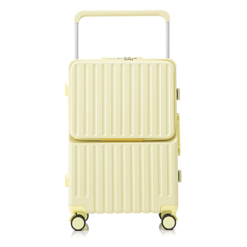 Wide Tie Rod Luggage Case 2024 New Front Opening Multi-function Trolley Case 24 Inch Large Capacity Travel Password Box