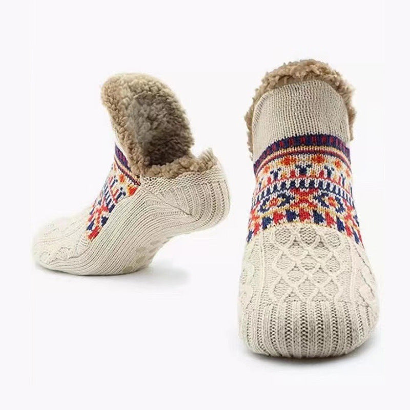 Winter Lambswool Floor Socks Indoor Adult Home Christmas Snow Socks Slipper Socks Men's Non-Slip Adult Women's Socks