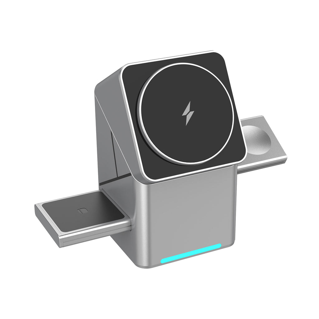 Xw10 Rubik's Cube Self-Spinning Wireless Charger Strong Magnetic 15W Fast Charging Three-In-One New Desktop Wireless Charger Cross-Border