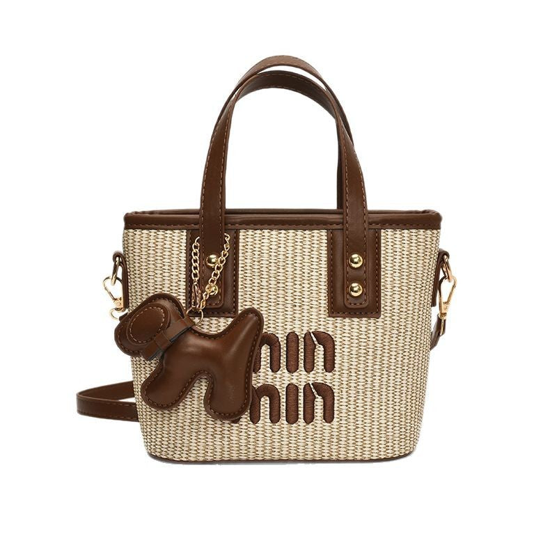 High-grade Texture Bag Women's 2025 New Trendy Fashion Niche Design Portable Bucket Bag Commuter Casual Crossbody Bag