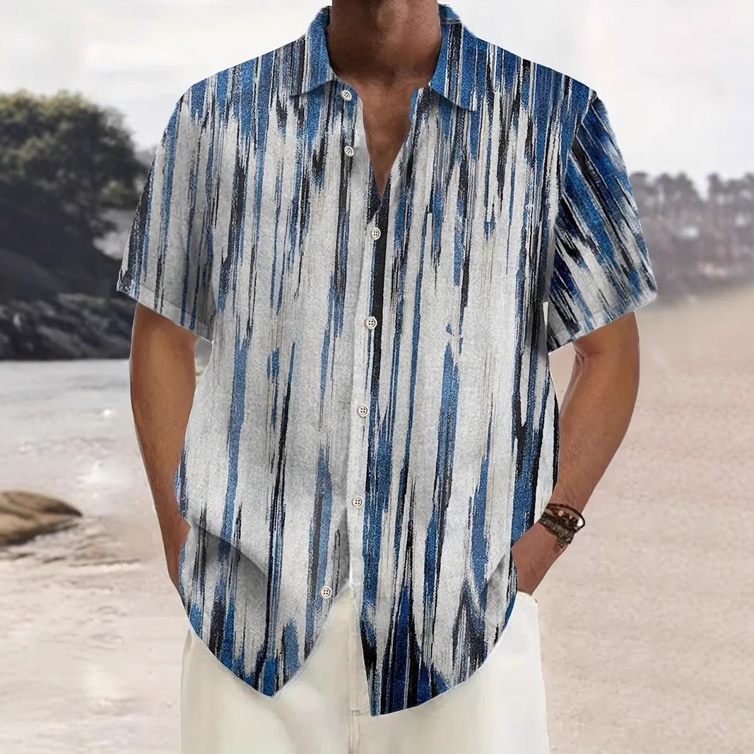 New Arrival Seaside Hawaiian Flower Shirt Men's Half-Sleeve Quick-Dry Beach Short-Sleeved Flower Shirt For Men And Women