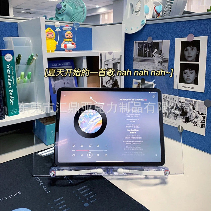 Student Desktop Reading Rack Tablet Computer Bracket Transparent Acrylic Reading Rack Can Be Lifted