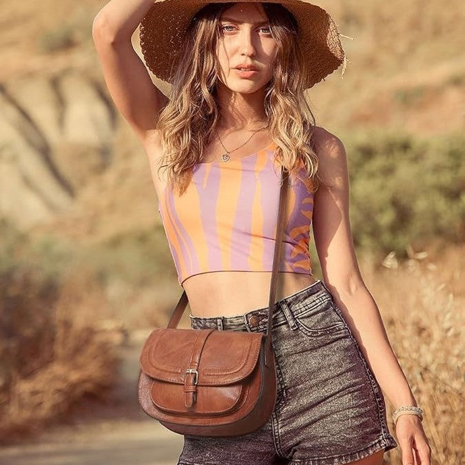 High-end All-match Bag Women's 2024 New Retro Style Saddle Bag Niche Design Shoulder Crossbody Bag