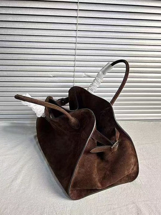 Tote Bag Women's 2025 New Autumn And Winter High-end Niche Design Large Capacity Commuting Vintage Suede Handbag