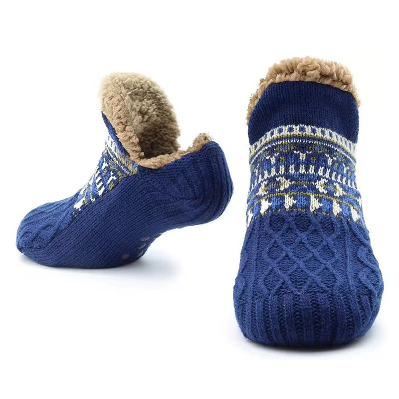 Winter Lambswool Floor Socks Indoor Adult Home Christmas Snow Socks Slipper Socks Men's Non-Slip Adult Women's Socks
