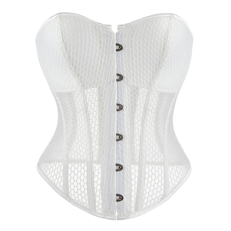 New Style Mesh Summer Breathable Palace Body Shaping Top With Cup Amazon Aliexpress Cross-Border E-Commerce Supply