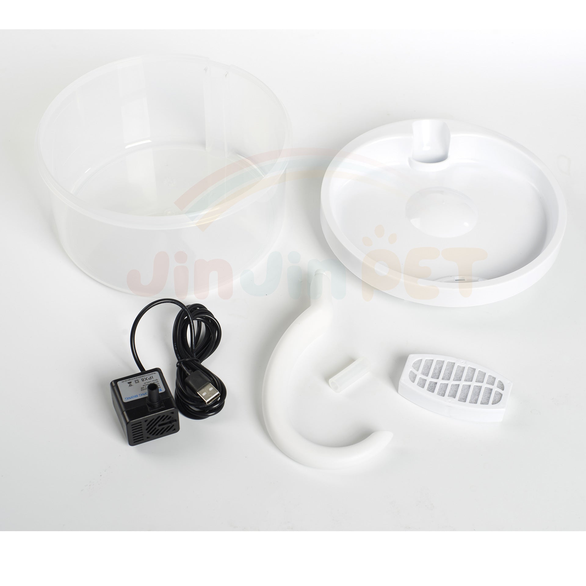 Pet Water Dispenser Fawn Swan Round Water Dispenser Automatic Activated Carbon Filter Standard Led Version Water Shortage Power