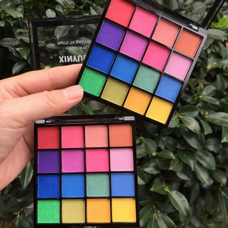 Stage Makeup Eye Shadow 16 Color Eye Shadow Plate Festival Activity Performance Children's Performance Cosmetics Eye Shadow Plate Genuine