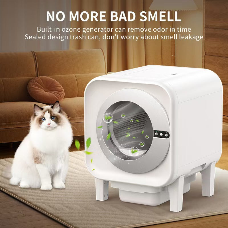 Cross-Border Smart Cat Litter Box Fully Enclosed Extra Large Automatic Cat Toilet Smart Cat Litter Box Self-Cleaning Odor Cat Litter Box