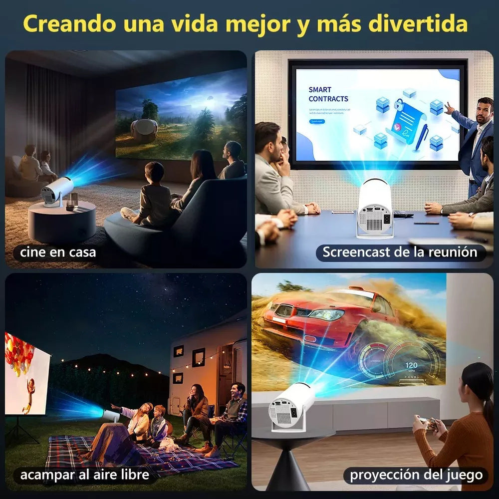 Original HY300PRO HD 4k Projector Home Dormitory Wall Projector Short Focus Foreign Trade Intelligent Projector