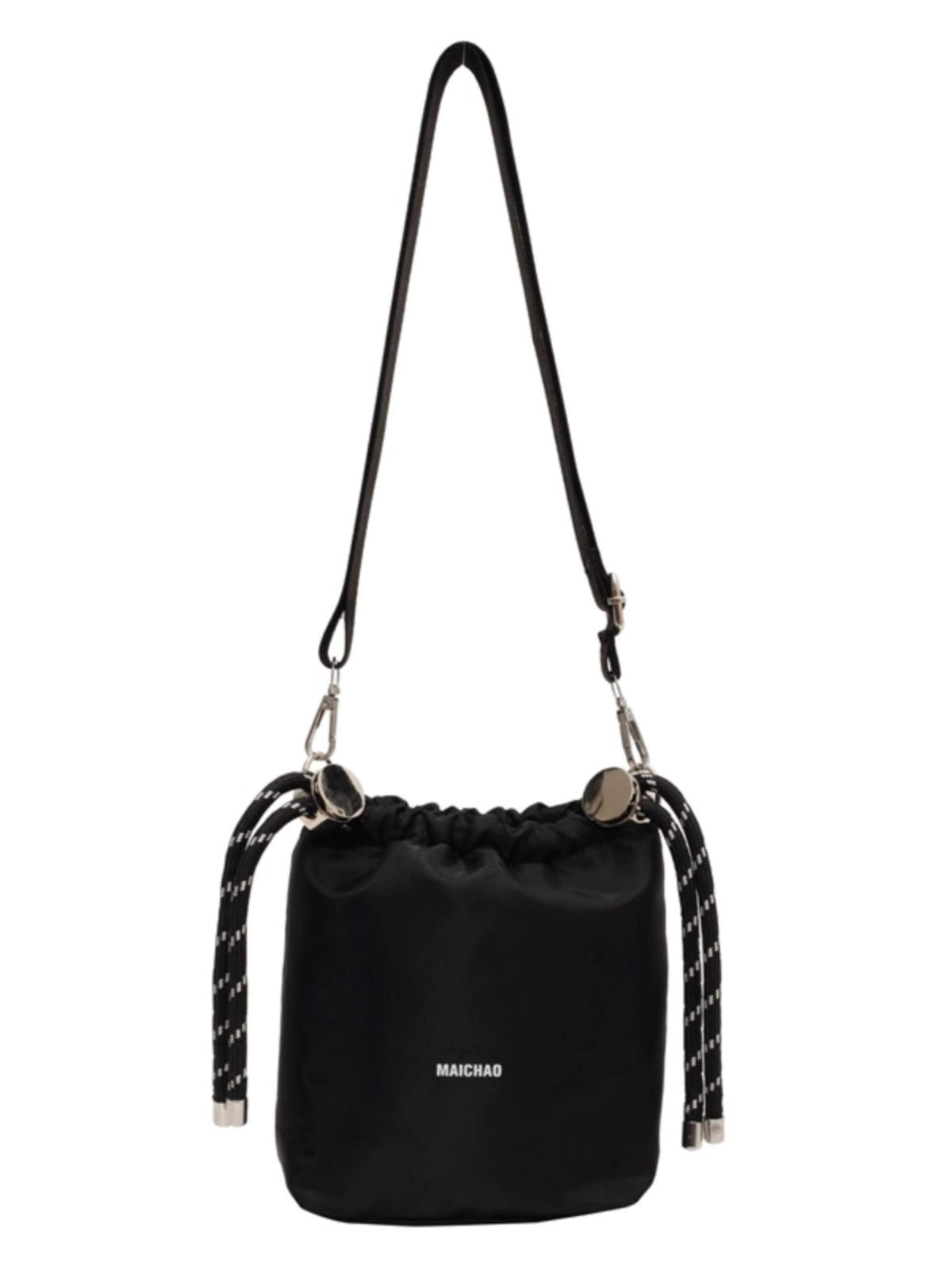 Canvas Bag Women's Autum 2025 New Fashion Niche Design Single Shoulder Crossbody Bag High-End Western Style Bucket Bag