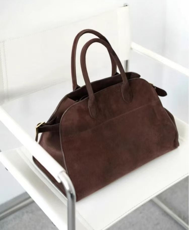 Tote Bag Women's 2025 New Autumn And Winter High-end Niche Design Large Capacity Commuting Vintage Suede Handbag