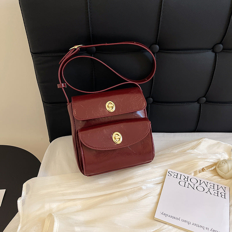 Niche Design High-end Sense Small Square Bag Women's 2024 New Star Fashion Commuter Shoulder Crossbody Bag