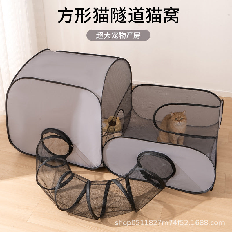 Pet Supplies Cat Nest Fence Pet Nest Cat Nest Pet Delivery Room Breathable Removable And Washable Foldable Pet Cage Tunnel