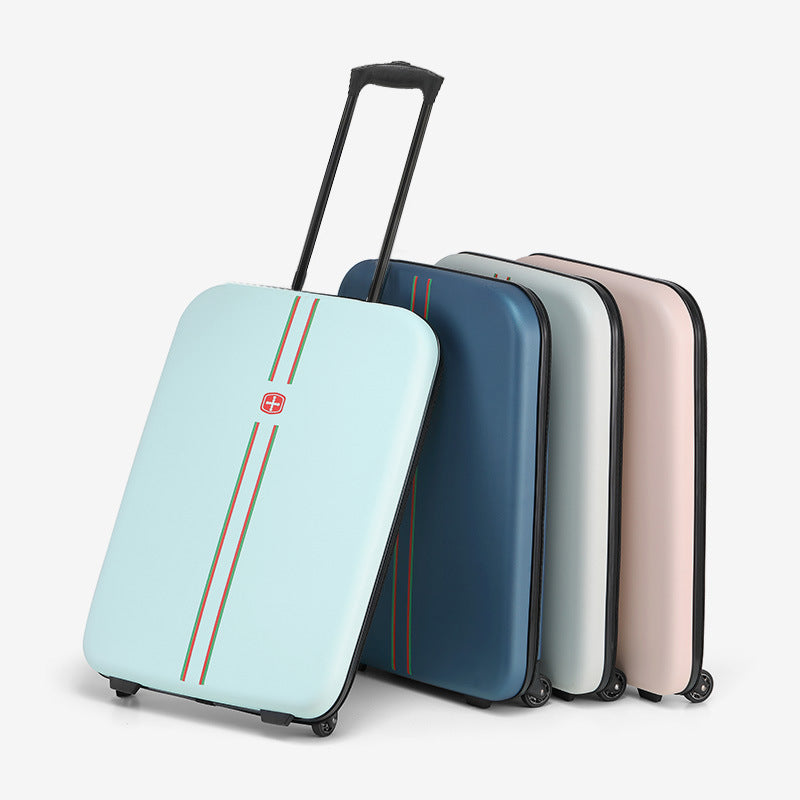 New Folding Trolley Case 20 Inch 24 Inch Luggage Travel Business Lightweight Foldable Suitcase