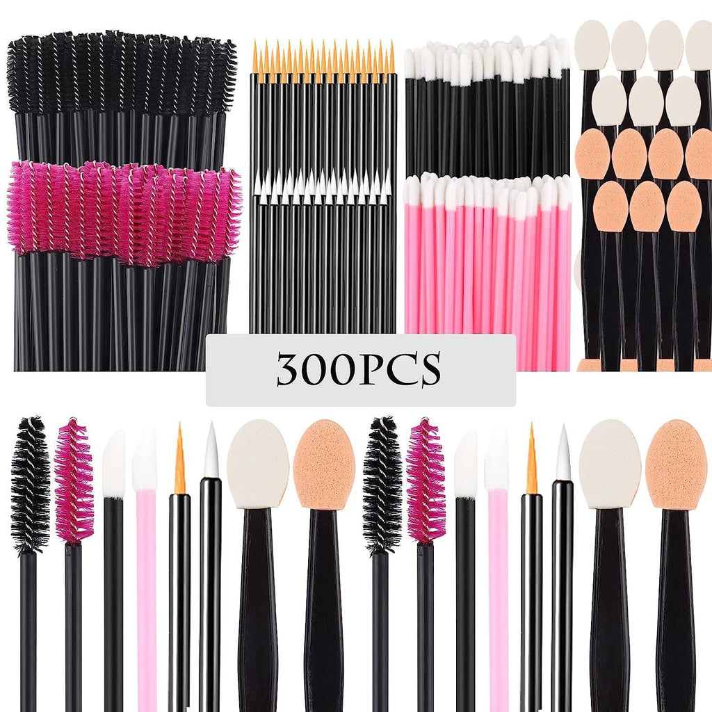 Disposable Makeup Tool Set Eyelash Brush Eyebrow Brush Lip Brush Palette Duckbill Hairpin Triangle Powder Puff