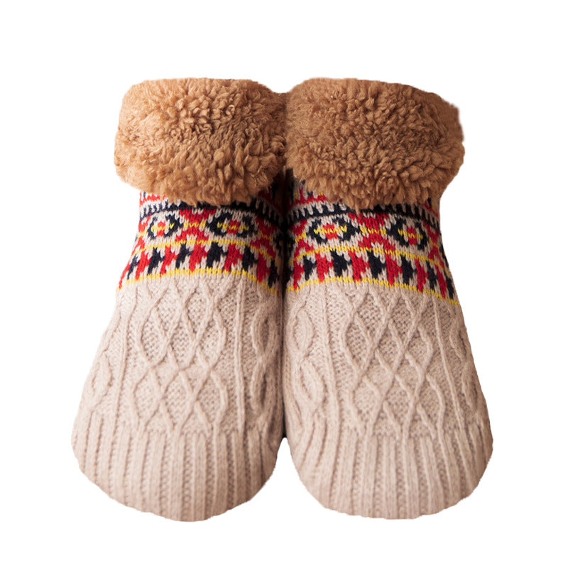 Winter Lambswool Floor Socks Indoor Adult Home Christmas Snow Socks Slipper Socks Men's Non-Slip Adult Women's Socks