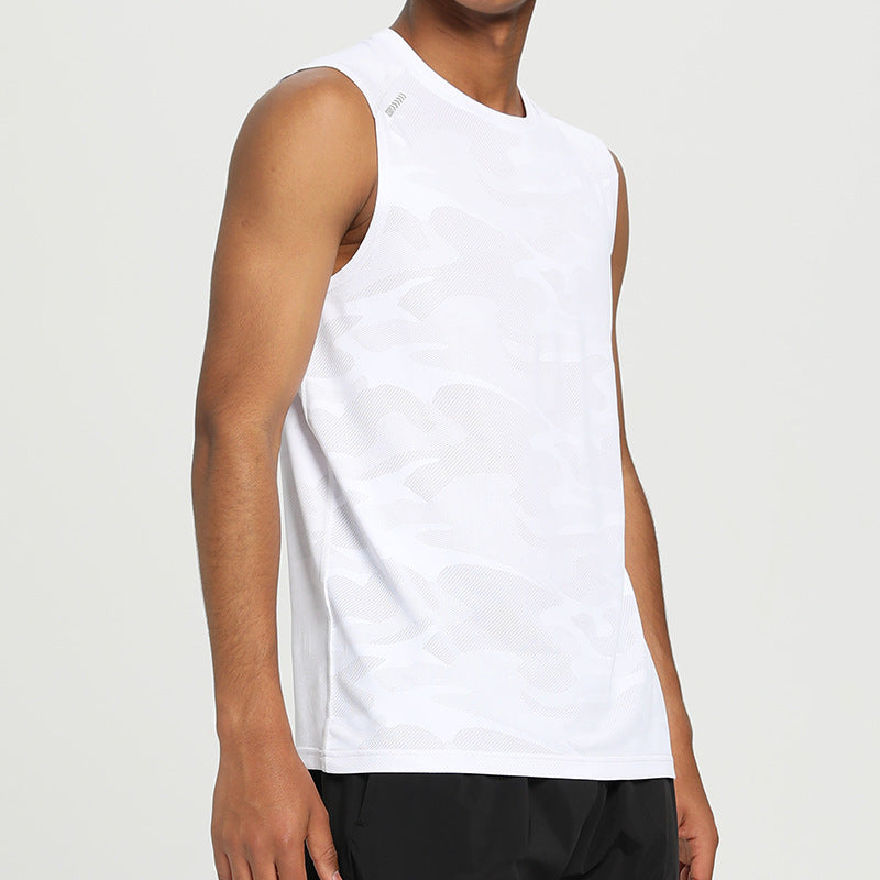 Vest Men's Loose Sports Sleeveless Summer Running Quick-drying Men's T-shirt Fitness Clothes Basketball Sweat-absorbing Training Clothes