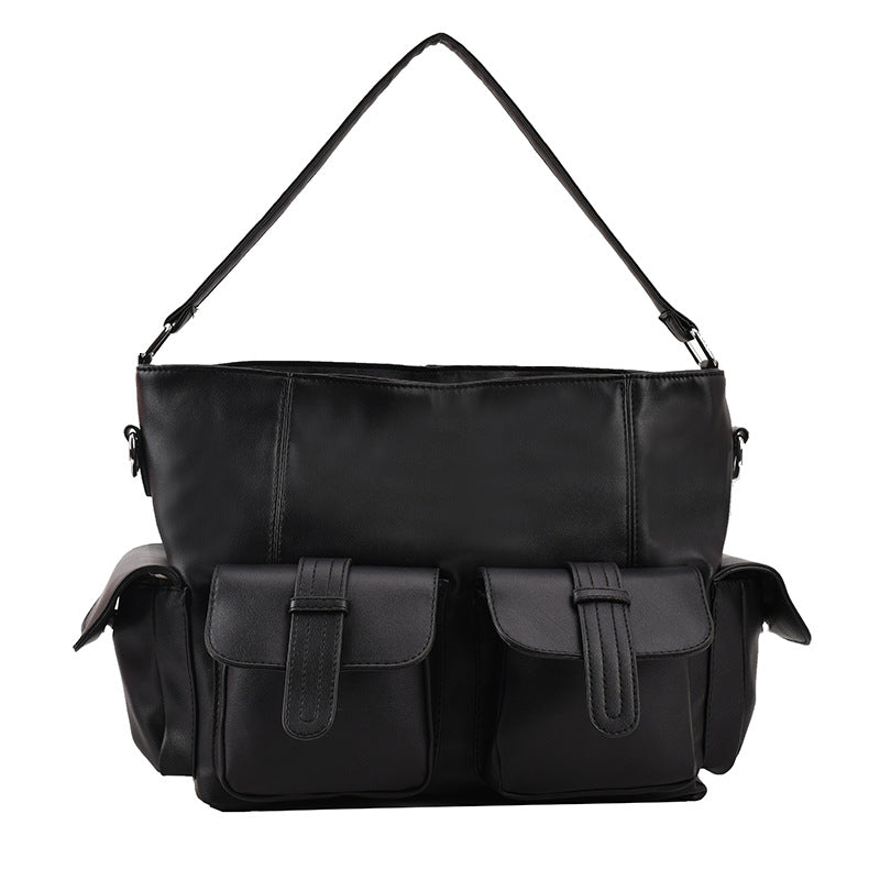 Women's Shoulder Bag 2023 Spring New PU Texture Large Capacity Messenger Bag Trendy Niche Design Underarm Bag Wholesale