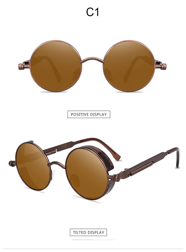 New Sunglasses Steampunk Sunglasses Metal Spring Foot Sunglasses