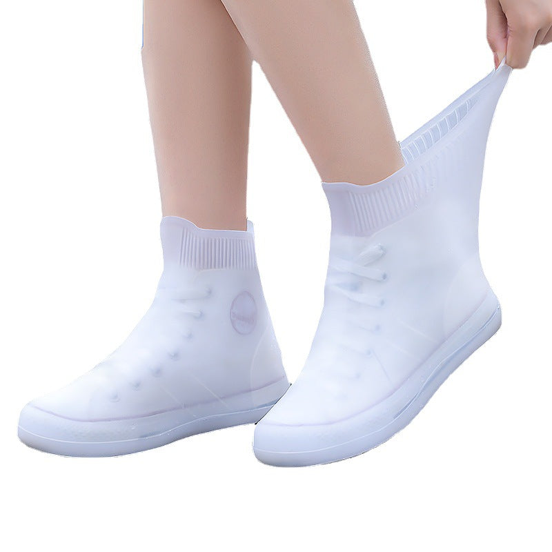 Rain Boots Men And Women Waterproof Rain Boots Rain Non-slip Thick Wear-resistant Silicone PVC Travel Water Shoes Rain Shoes Wholesale
