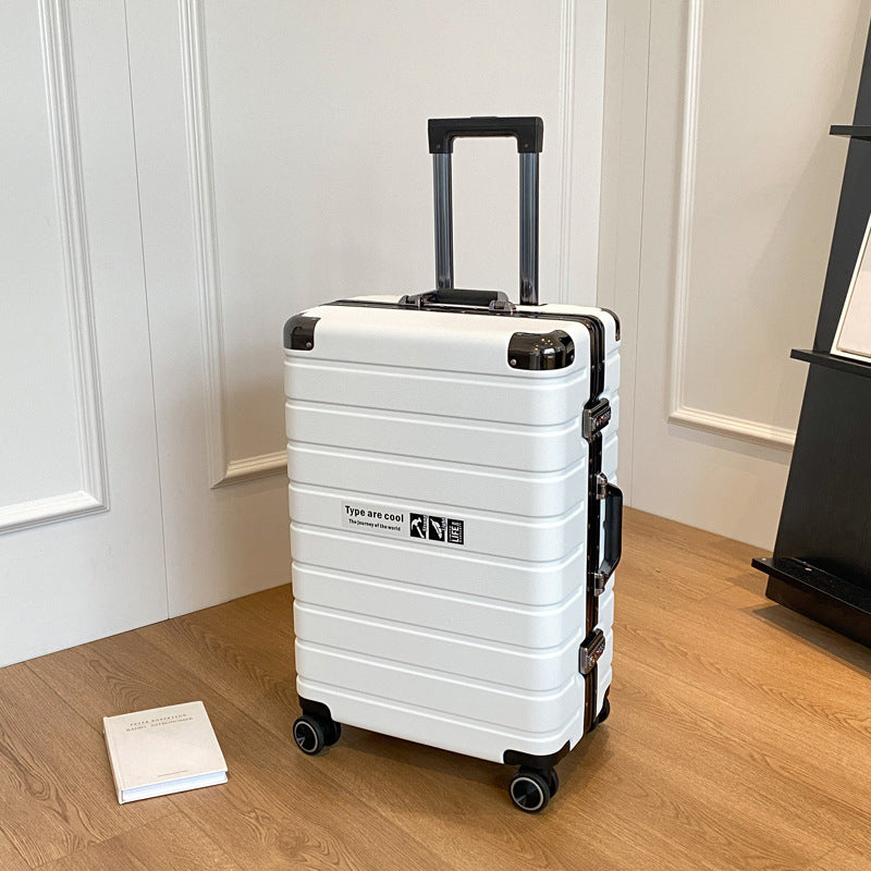 Frosted Durable Luggage Case Aluminum Frame Password Robust Trolley Case 24 Female Male 28 Inch Boarding Leather Large Travel Case 30