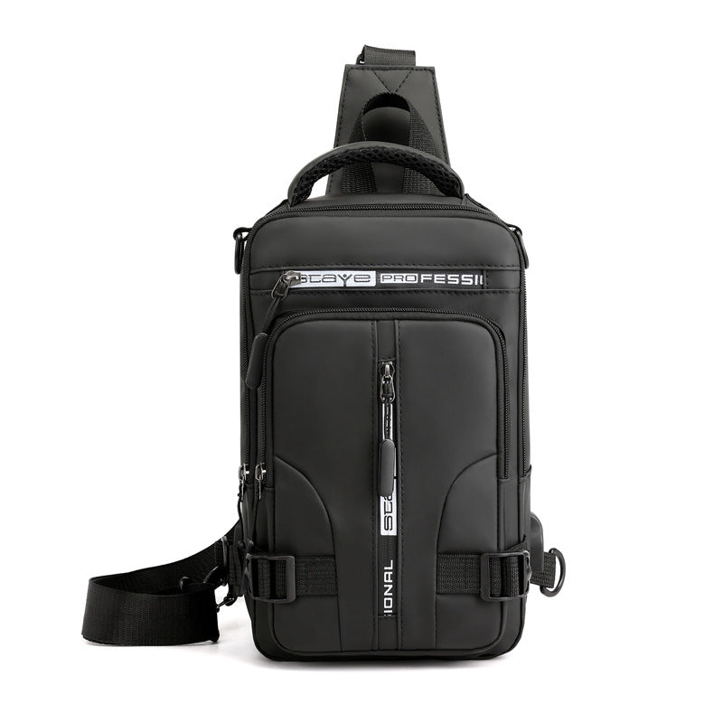 New Men's Multi-functional Chest Bag Fashion Casual Shoulder Messenger Bag Waterproof Space Cloth Small Backpack