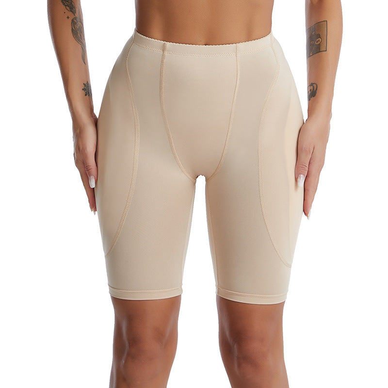 European And American Cross-Border Women's Boxer Tummy Control Pants, Sponge Pads, Fake Butt Lifting Pants, Butt Enlargement And Span Body Shaping Pants, Body And Tight