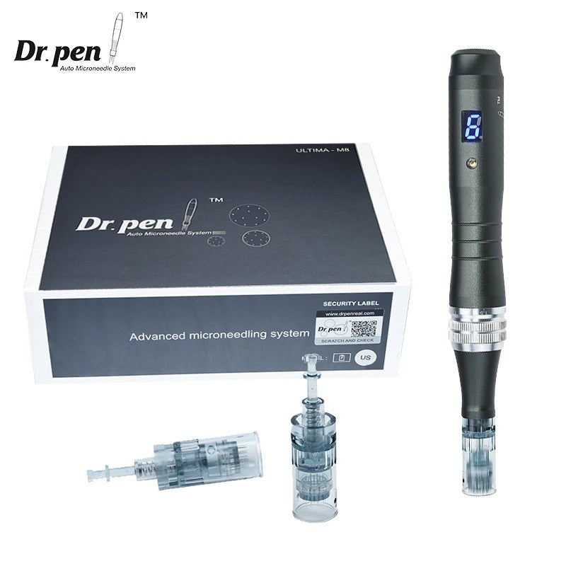 Dr.Pen M8 Small Black Pen Mts Electric Microneedle Device For Acne Removal, Mesoderm Nano Microcrystal Introduction Beauty Device, Portable
