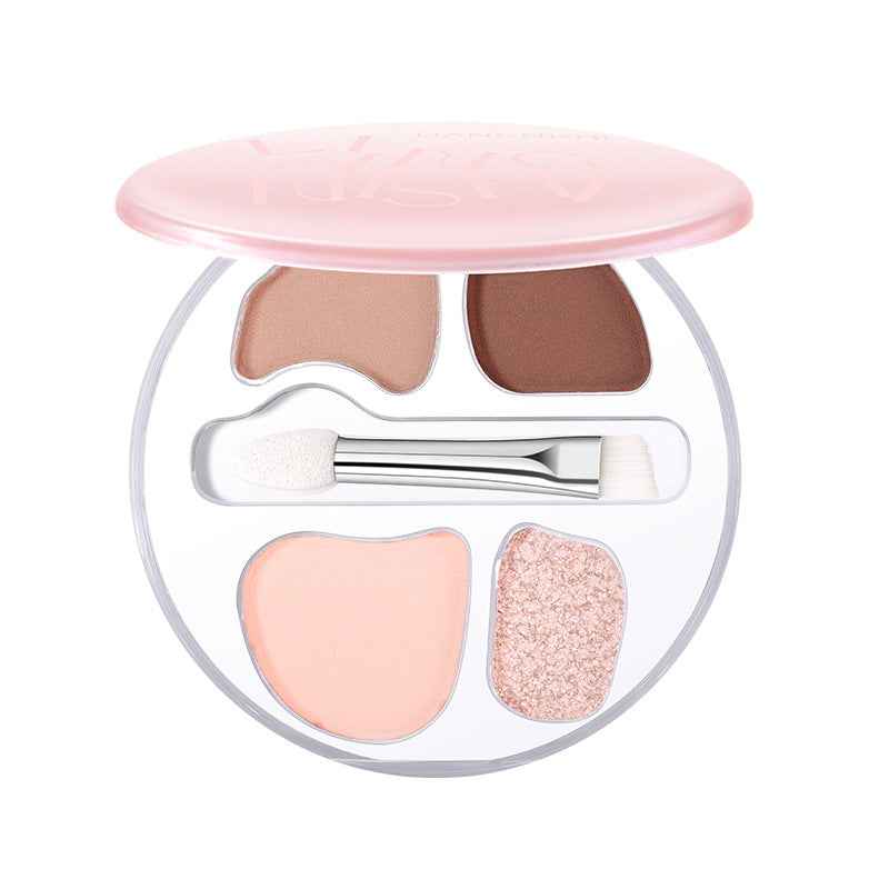 Liangni Poem Four-color Lying Silkworm Plate Matte Fine Flash Modification Natural Powder Fine Fine And Not Easy To Fly Powder Korean Girl Eye Shadow