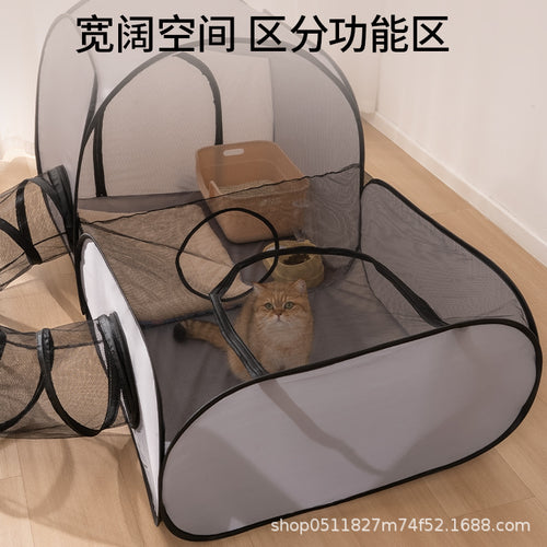 Pet Supplies Cat Nest Fence Pet Nest Cat Nest Pet Delivery Room Breathable Removable And Washable Foldable Pet Cage Tunnel