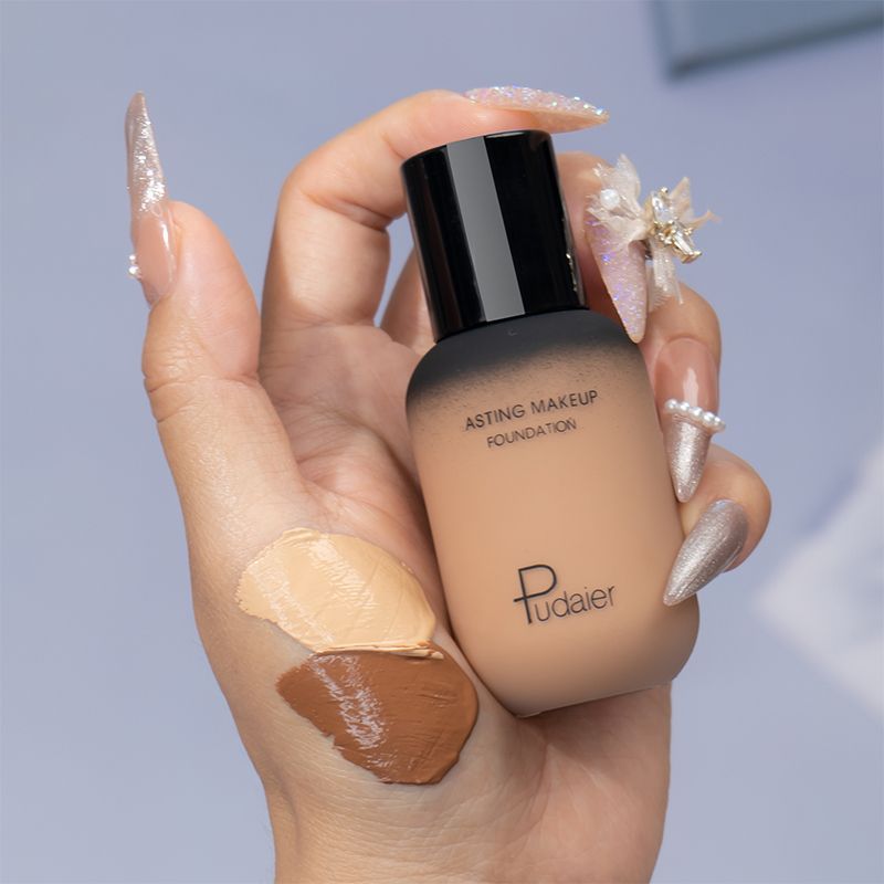 Wheat Liquid Foundation European And American Makeup Yellow Black Leather Dark Bronze Small Bottle Black Makeup Women