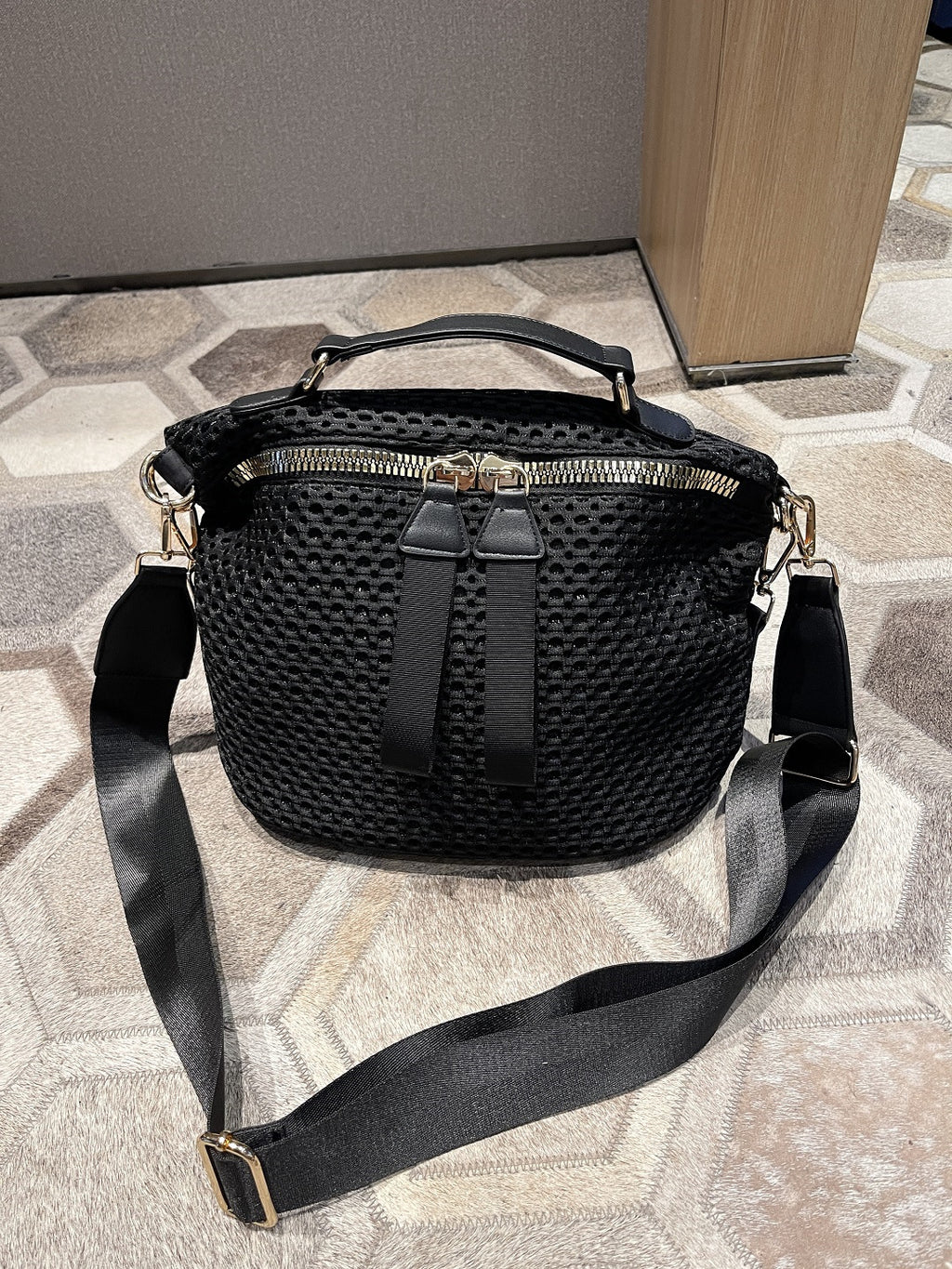 2025 Korean Style Medium-Sized Casual Saddle Bag Versatile Nylon Fabric Multi-Use Handbag Shoulder Crossbody Bag Women's Fashion Versatile