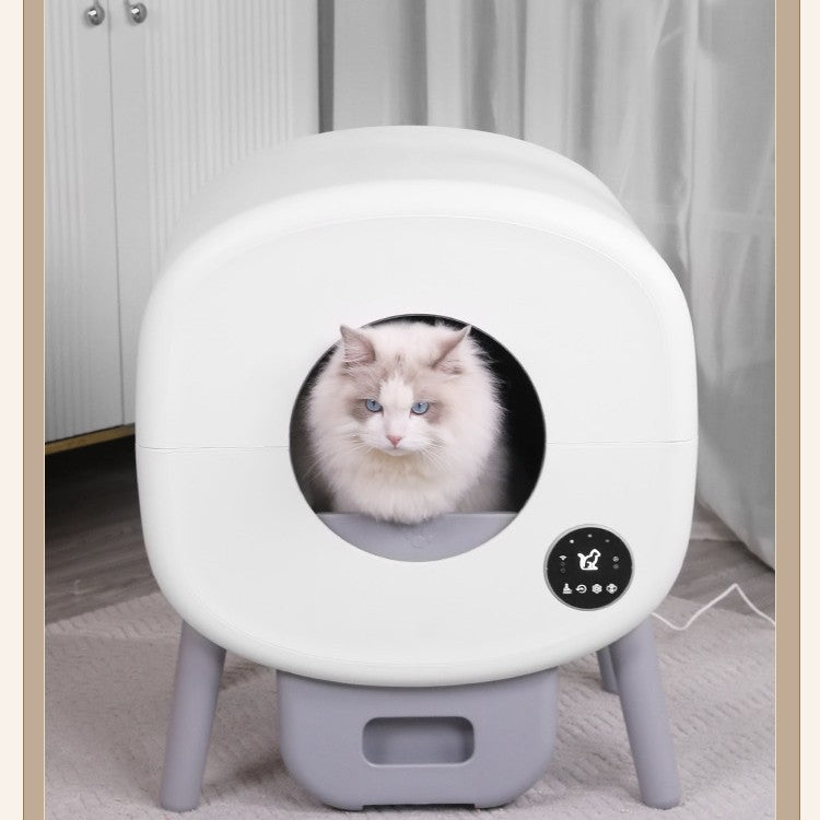 New Smart Cat Litter Box Closed Cat Toilet Large Capacity Mobile Phone Remote One-button Shovel Shit Automatic Cat Litter Box